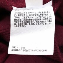 ●UNIQLO ユニクロ カシミヤ100% タートルネック ニット セーター M ワインレッド カシミア カジュアル 国内正規品 メンズ 紳士_画像7