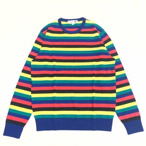 UNIQLO×JWANDERSON ユニクロ JWアンダーソン エクストラファインメリノボーダークルーネックセーター M マルチカラー ニット 国内正規品