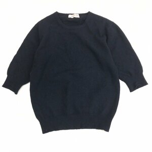 Spick&Span スピック&スパン 《繊維の宝石》上質 カシミヤ100% ニット セーター F 黒 ブラック 七分袖 国内正規品 レディース カシミア