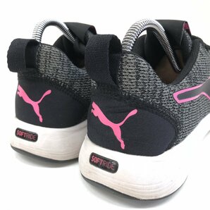 ●PUMA プーマ ソフトライド ニット ランニングシューズ 23.5cm グレー系 スニーカー ローカット ジョギング トレーニング レディース 婦人の画像9