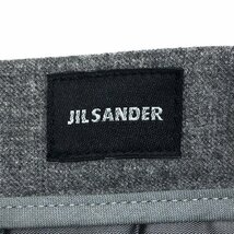 ●新品 伊製 JIL SANDER ジルサンダー ストレッチ ウール スラックス パンツ 44 w78 グレー イタリア製 国内正規品 メンズ 紳士 未使用_画像5