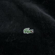 LACOSTE ラコステ ロゴ刺繍 ストレッチ コーデュロイ シャツ 44(2XL) 黒 ブラック 日本製 長袖 3L ゆったり 大きい 国内正規品 レディース_画像4