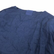 DoCLASSE ドゥクラッセ 麻 リネン100% ゆったり プルオーバー カットソー 11(L) 濃紺 ネイビー 七分袖 シャツ ブラウス オーバーサイズ_画像4