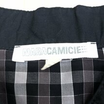 美品 NARACAMICIE ナラカミーチェ フリルカラー チェック シャツ 3(L) 黒系 ブラック系 長袖 ブラウス 国内正規品 レディース 女性用_画像3