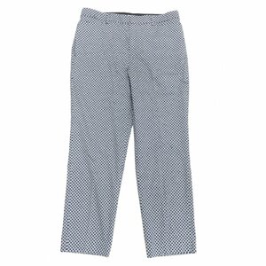 美品 23区 ニジュウサンク 総柄 ストレッチ テーパードパンツ 44(2XL) w82 濃紺系 ネイビー系 3L ゆったり 大きい 国内正規品 レディース