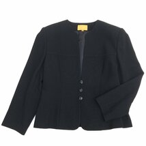 ●LANCEL ランセル ワンピース アンサンブル スーツ 15AR(2XL) 黒 日本製 ジャケット 喪服 礼服 ブラックフォーマル 3L ゆったり 大きい_画像4