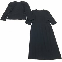 ●LANCEL ランセル ワンピース アンサンブル スーツ 15AR(2XL) 黒 日本製 ジャケット 喪服 礼服 ブラックフォーマル 3L ゆったり 大きい_画像2