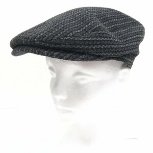 Borsalino ボルサリーノ ウール ハンチング帽 M(56.5cm) ダークグレー系 日本製 帽子 国内正規品 レディース 女性用