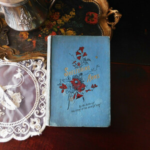 *゜+ 1888年　洒落たボタニカルイラスト付き表紙　ブルー　英国　アンティークブック　ヴィンテージ本　洋書　古書　イギリス