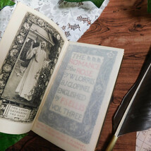 *゜+ 1900年　薔薇物語 　背表紙が素敵な英国のアンティークブック　ヴィンテージ本　洋書　古書　アンティーク　イギリス　オリーブ_画像7