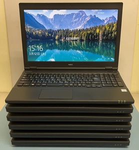 中古ノートパソコン ６台セット ★Windows10★NEC Core i5-6300U/@2.50GHz/8GB/SSD 256GB/15インチ以上★