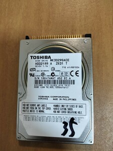 （管15）TOSHIBA製　2.5インチ 30GB 内蔵HDD MK3029GACE　中古品扱い（使用時間5時間～99時間） 