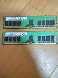［管20］SAMSUNG DDR4 PC4-2666V-UA2-11 8GB×2 計16GB デスクトップ用メモリ Memory メモリー 中古品