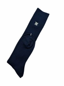 [岡山南高等学校]女子制服 指定 スクールソックス 靴下 紺色 ネイビー ロゴ 刺繍 未使用品 2