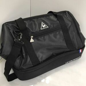 J1-3712T 【美品】 LE COQ SPORTIF ボストンバッグ ブラック 2層式 ポリエステル素材