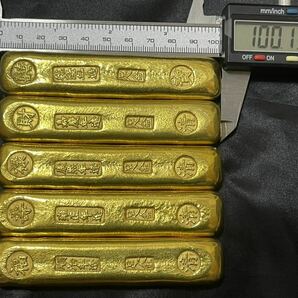 古銭 金貨 開運金塊「福寿財禄喜」銘 美品 超激レア 金運パワー 縁起物 収蔵 開運金塊 金錠 金餅 インゴット風水運勢UP 開運置き物 約800gの画像5