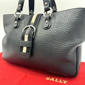 1円〜【美品】BALLY バリー メンズ トートバッグ 肩掛け A4 ２室 ハンド ビジネス トレインスポッティング レザー 本革 シボ革 ブラック 黒