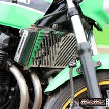 MADMAX バイク用品 KAWASAKI カワサキ ZRX400(ZR400E)用 ステンレス製 ラジエターコアガード/グリル ガーニッシュ カスタム【送料800円】_画像2