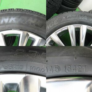 4本 トヨタ ハリアー 60系 純正 18インチ 7.5J+45 5H 114.3 スタッドレス NANKANG ICEACTIVA AW-1 2021年 235/55R18 プレミアム プログレスの画像7