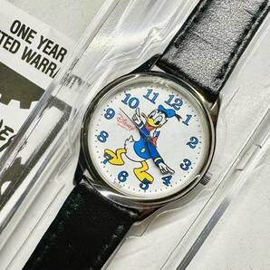 【未使用】Disney TIME WORKS ディズニー ドナルドダック クォーツ腕時計 電池切れの画像1