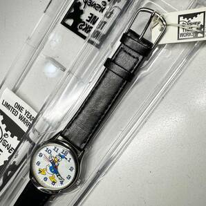 【未使用】Disney TIME WORKS ディズニー ドナルドダック クォーツ腕時計 電池切れの画像3