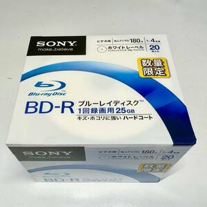 ◆未開封 SONY ブルーレイディスク BD-R 1回録画用 25GB ハードコート ビデオ用 地上デジタル180分 4倍速 20枚入