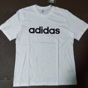 XO/白/新品/adidas アディダス/メンズ 半袖Tシャツ 2XL 3Lぐらい 大きいサイズ エッセンシャル 春夏用の画像2