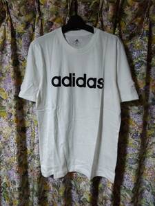 XO/白/新品/adidas アディダス/メンズ 半袖Tシャツ 2XL 3Lぐらい 大きいサイズ エッセンシャル 春夏用