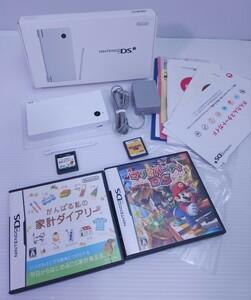 レトロゲーム/ 美品/ 動作品 ニンテンドー DSi 白 本体 TWL-001 任天堂 Nintendo +2 ゲームソフト+ACアダプタ セット 箱付(M-77)