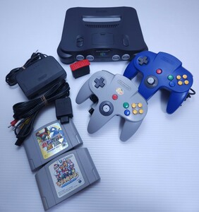 動作品/ 美品 N64 任天堂 ニンテンドー64 NINTENDO64 コントローラーACアダプタ+メモリー拡張パック ハイレゾパック NUS-007 (H-25)