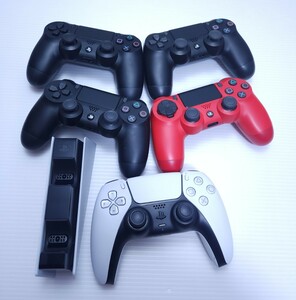 美品/SONY PlayStation5,4 純正 コントローラー デュアルショック PS5,ps4 ワイヤレスコントローラ 5台 パワー確認済み 動作未確認 (H-21)