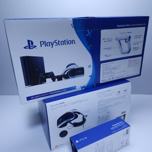 美品/動作 PS4 PSVR CUH-ZVR2 プレイステーションVR PlayStation Camera 同梱版 + シューティングコントローラー+ソフト 箱付 セット(M-17)の画像10