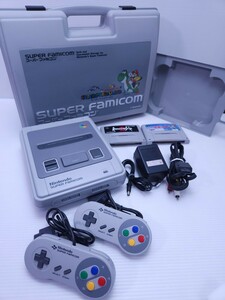 美品 / 動作品 Nintendo 任天堂 スーパーファミコン SHVC-001 コントローラ ACアダプター AVケーブル 箱付,ゲームソフトセット(H-97)