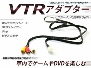 シンプルナビ 7インチワイド MJ119D-W 外部入力ハーネス VTRケーブル 映像アダプター RCA変換