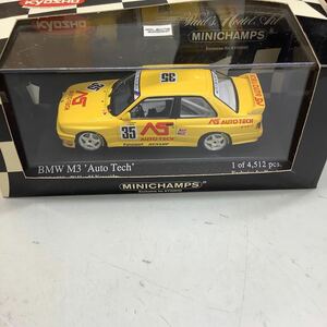 (12) 京商 ミニチャンプス BMW M3 Auto Tech JTCC 1988 W.HOY/H.Yanagida ミニカー 1/43 