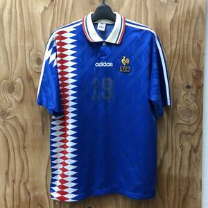 17 サッカー フランス代表 #19 ユニフォーム Oサイズ adidas アディダス デサント期 当時