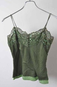 lql0197 EXPRESS green group spangled & race camisole 