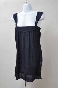 ask1906 wesc tag attaching new goods [ chiffon Cami tunic ] navy M.. feeling equipped 