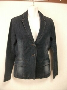 assk7-173*NEXT Denim jacket outer casual jacket dark blue series cotton . material 