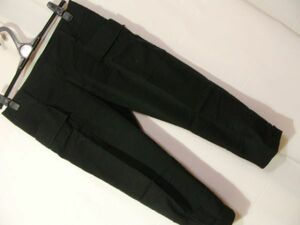 ssyy616 BOSCH lady's cropped pants black # side pocket # plain thin M size waist 63 centimeter 