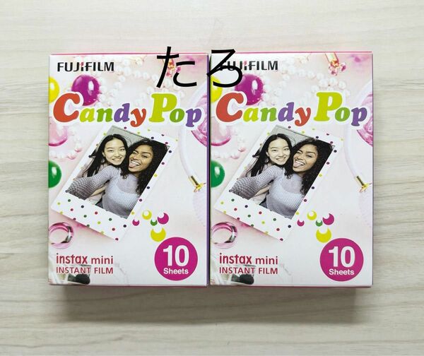 (pd-2) キャンディポップ　チェキ インスタントカラーフィルム instax mini CANDY POP 2パック　計20枚