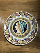 断捨離出品　中古イタリア製　飾り皿　直径約２２センチ　_画像1