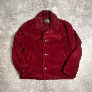 【men111TA】 70's Sears コーデュロイジャケット The Men's Store Sportswear シアーズ バーガンディ ヴィンテージ ウエスタンヨーク