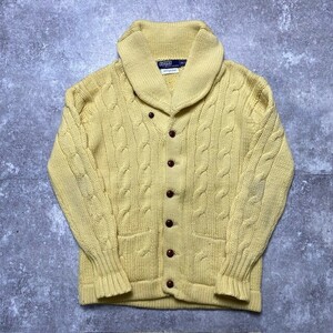 Polo by Ralph Lauren ポロラルフローレン 【men263U】 OLD ショールカラーカーディガン ウールニット クルミボタン ヴィンテージ 263U