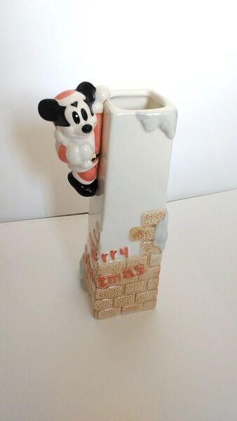 ミッキーマウス 一輪挿し 陶器 置物 レトロ