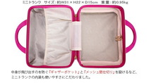 未使用 スーツケース mサイズ 小型中型 ミニトランク付 グラデーション LUN2116 かわいい キャリーケース 3泊4泊5泊 修学旅行 ピンク M558_画像9