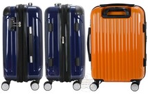 【送料無料】新品 スーツケース 機内持ち込み可 小型 Sサイズ 軽量 拡張 大容量 4輪 TSA ジッパー キャリーケース 1泊2泊3泊4泊 オレンジ a_画像6