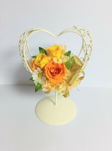  Heart stand | orange . yellow. rose (M size clear case entering )* free shipping *