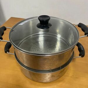  two step steamer (31cm) peace flat f Rays two-handled pot steamer 