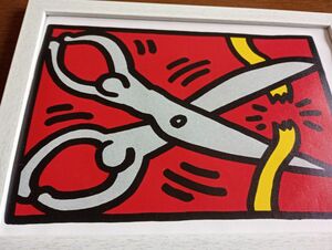 【額付ポスター】A4キャンバスポスター Keith haring/キース・ヘリング アートポスター keith haring 